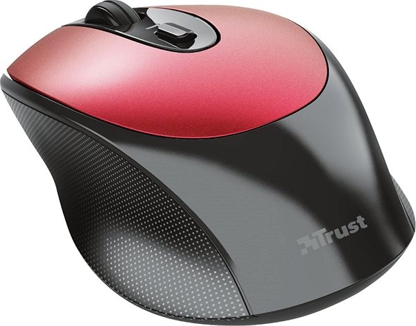 Mouse Trust Zaya Rechargeable Wireless Mouse, Red Features/technology