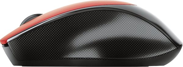 Maus Trust Zaya Rechargeable Wireless Mouse - rot Seitlicher Anblick