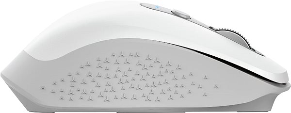Egér Trust Ozaa Rechargeable Wireless Mouse - fehér Oldalnézet