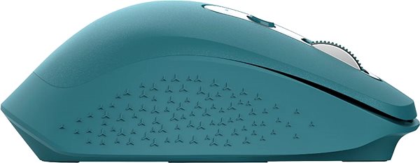 Maus Trust Ozaa Rechargeable Wireless Mouse, blau Seitlicher Anblick