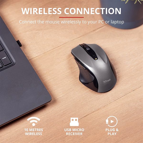 Egér TRUST Nito Wireless Mouse Lifestyle
