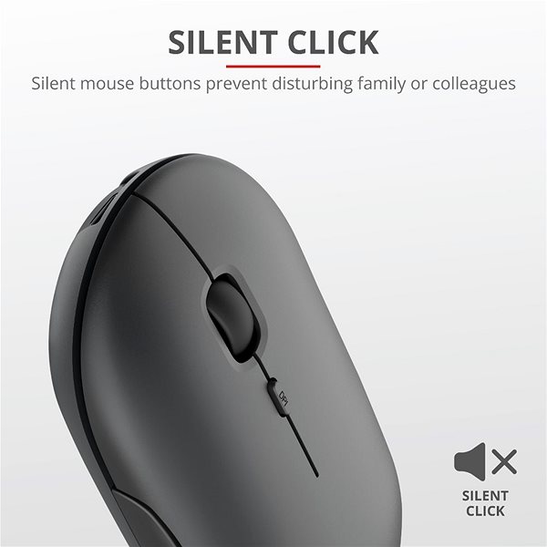 Egér Trust Puck Wireless BT Silent Mouse - fekete Lifestyle