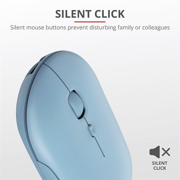 Maus Funkmaus TRUST Puck Wireless Mouse - blau Lifestyle