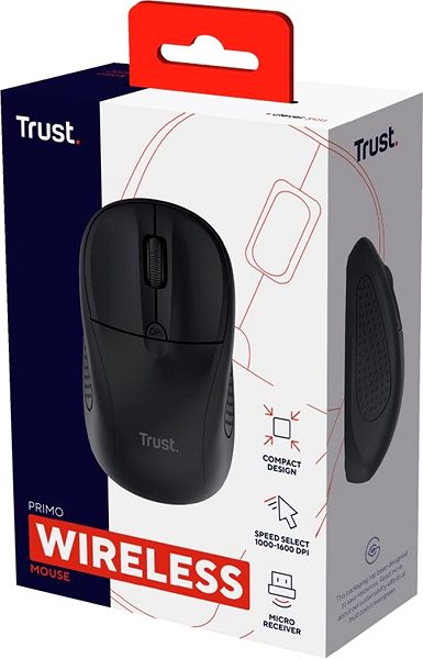 Egér Trust Primo Wireless Mouse Matt - fekete ...