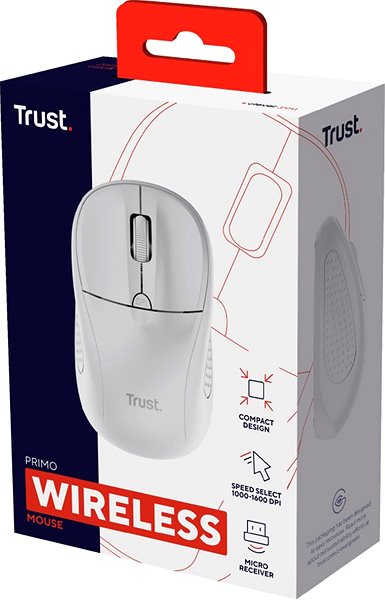Egér Trust Primo Wireless Mouse Matt - fehér ...
