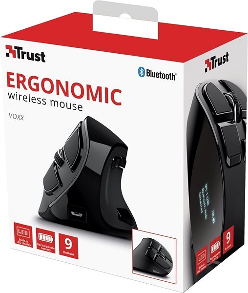 Egér Trust VOXX Ergonomic Rechargeable Mouse Csomagolás/doboz
