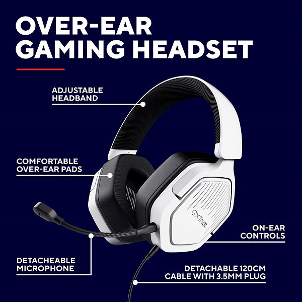 Gaming Headphones TRUST GXT492 White ...