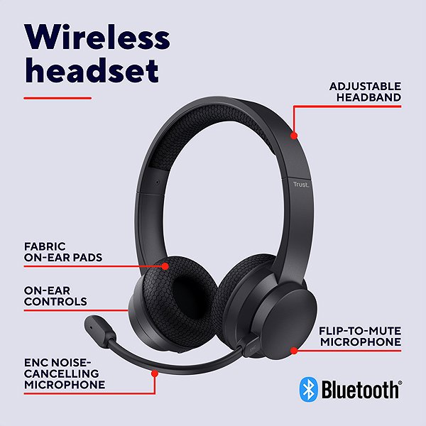 Wireless Headphones TRUST AYDA ANC ...
