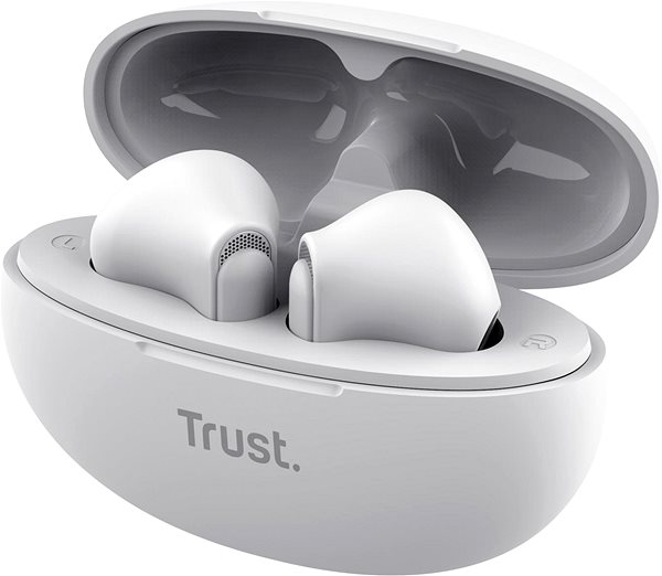 Bezdrôtové slúchadlá Trust YAVI ENC ECO FRIENDLY earphones biele ...