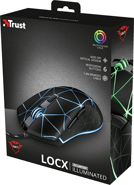 Gaming Mouse Trust GXT 133 Locx Gaming Mouse Packaging/box