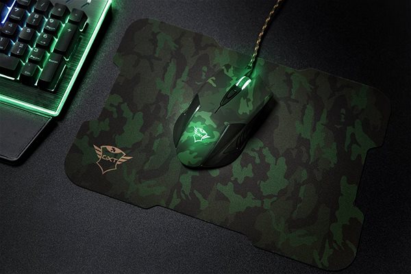 Gaming Mouse Trust GXT781 RIXA CAMO Gaming Mouse and Pad Lifestyle