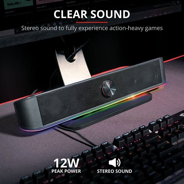 SoundBar Trust GXT 619 Thorne RGB Jellemzők/technológia