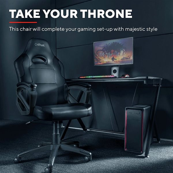 Gamer szék Trust GXT 701 Ryon Chair Black Lifestyle