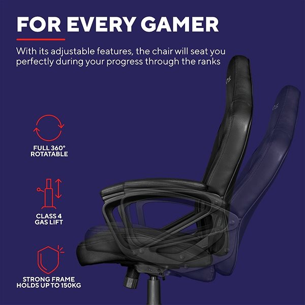 Gaming-Stuhl Trust GXT 701 Ryon Chair Black Mermale/Technologie