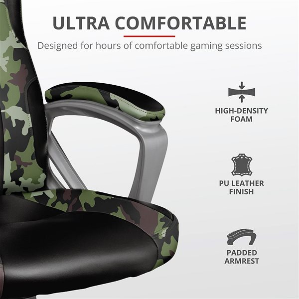 Gaming Chair Trust GXT 705C Ryon Gaming Chair - Camo Features/technology
