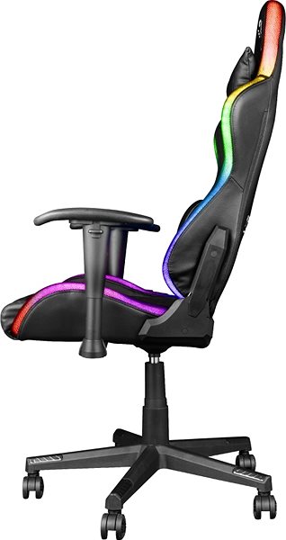 Gamer szék TRUST GXT 716 Rizza RGB LED Gaming Chair Oldalnézet