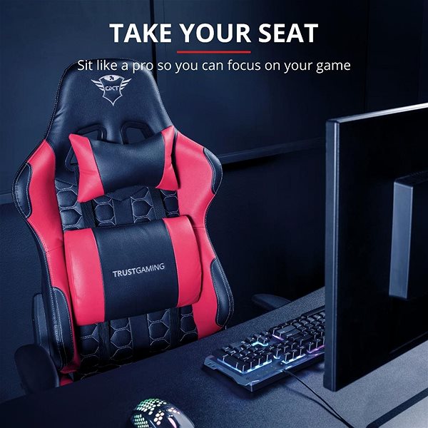 Gaming Chair Trust GXT 708R Resto Chair Red Lifestyle