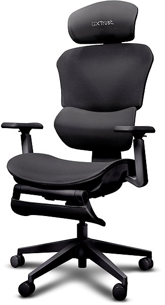 Gaming Chair Trust GXT725 RIVARA Mesh Gaming Chair Black ...