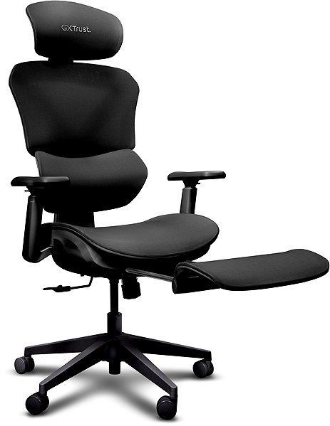 Gaming Chair Trust GXT725 RIVARA Mesh Gaming Chair Black ...