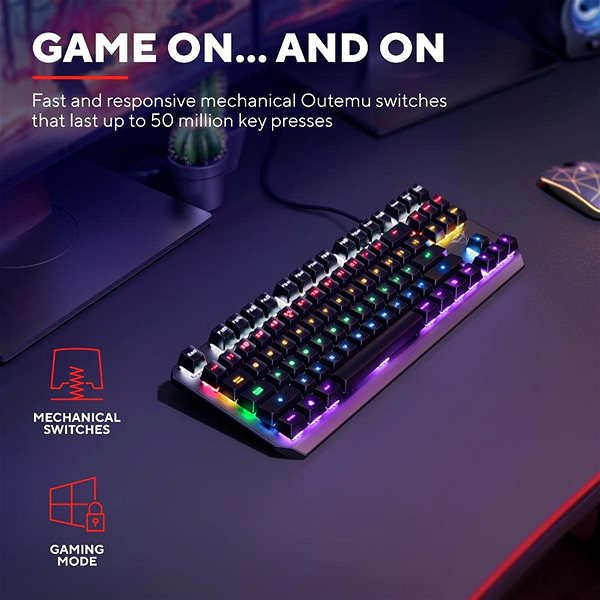 Gamer billentyűzet Trust GXT 834 Callaz TKL Mechanical Keyboard Jellemzők/technológia