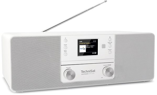 Radio TechniSat DIGITRADIO 370 CD IR, White Lateral view