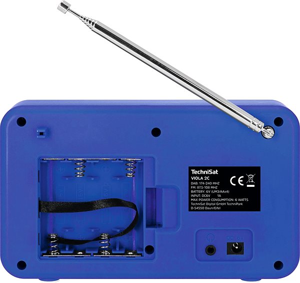 Rádio TechniSat Viola 2 C biela/modrá Možnosti pripojenia (porty)