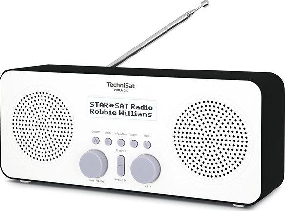 Rádio TechniSat VIOLA 2 S bielo/čierne Vlastnosti/technológia