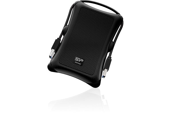 External Hard Drive Silicon Power Armor A30 2TB All-black Lateral view