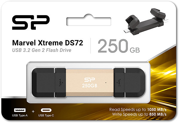 Flash Drive Silicon Power DS72 250GB, gold ...