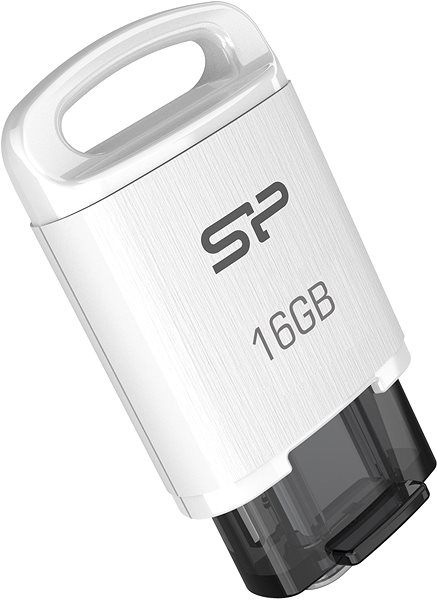 USB kľúč Silicon Power Mobile C10 16 GB, biely Bočný pohľad