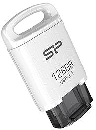 USB kľúč Silicon Power Mobile C10 128 GB, biely Bočný pohľad