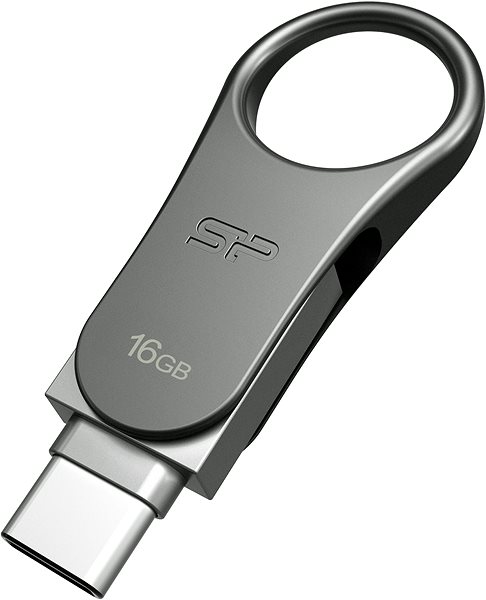 Flash Drive Silicon Power Mobile C80 16GB Lateral view