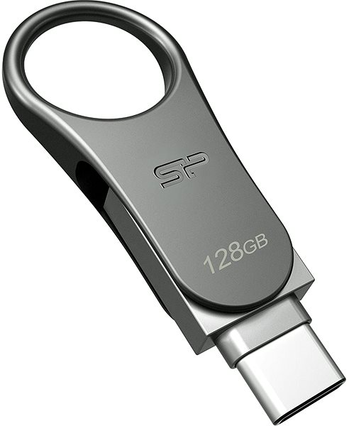 Flash Drive Silicon Power Mobile C80 128GB Lateral view