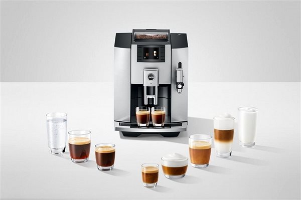 Automatic Coffee Machine JURA E8 Moonlight Silver (EB) Lifestyle