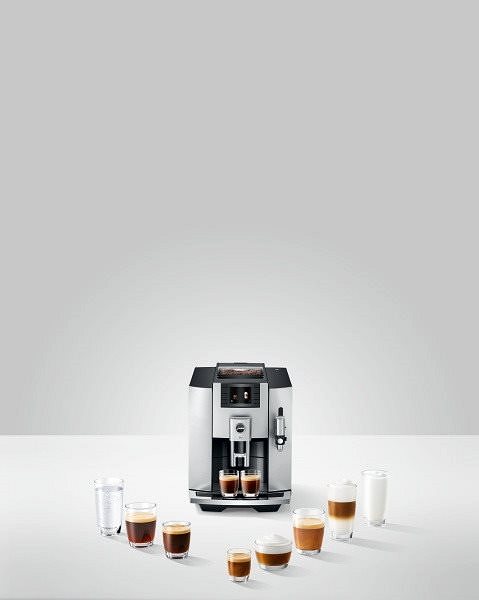 Automatic Coffee Machine Jura E8 Moonlight Silver Lifestyle