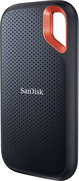 Externe Festplatte SanDisk Extreme Portable SSD V2 1 TB Schwarz Seitlicher Anblick