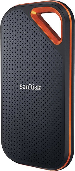 External Hard Drive SANDISK Extreme Pro Portable V2 SSD 1TB Lateral view