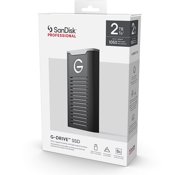 Külső merevlemez SanDisk Professional G-DRIVE SSD 2 TB Csomagolás/doboz