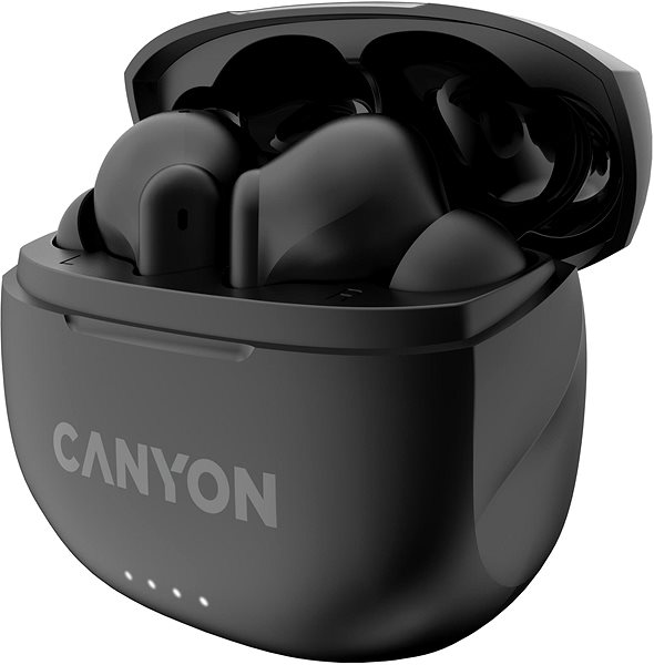 Vezeték nélküli fül-/fejhallgató Canyon TWS-8 BT, fekete ...