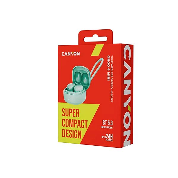 Wireless Headphones Canyon OnGO 4 Mini TWS BT, green ...