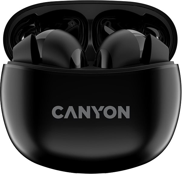 Vezeték nélküli fül-/fejhallgató Canyon TWS-5 BT, fekete ...