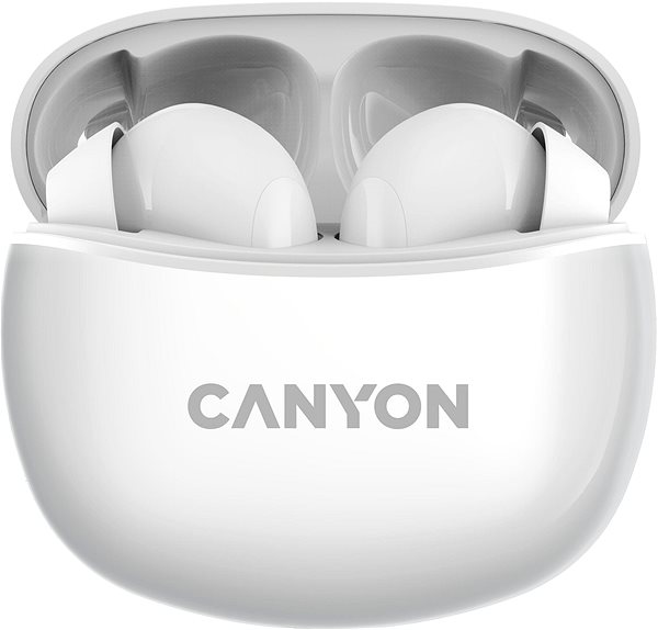 Vezeték nélküli fül-/fejhallgató Canyon TWS-5 BT, fehér ...