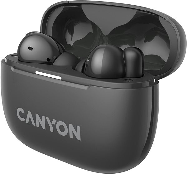 Vezeték nélküli fül-/fejhallgató Canyon TWS-10 BT, fekete ...