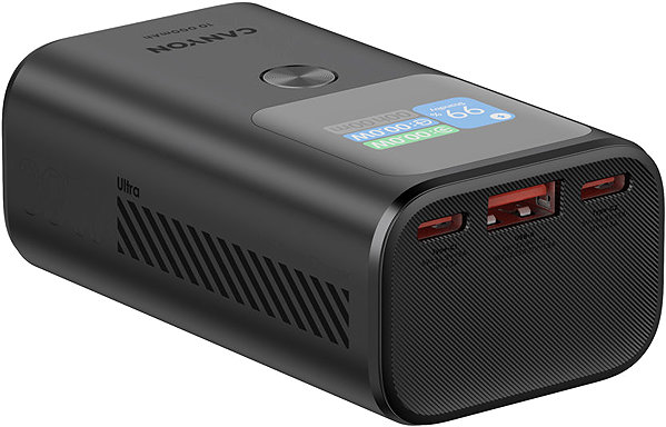 Power Bank Canyon PB-130, 10000 mAh, PD 30W, TFT display, dark grey ...