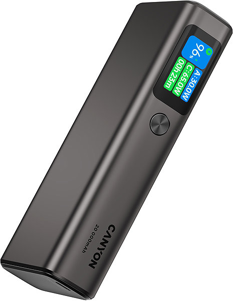 Power Bank Canyon PB-230, 20000 mAh, PD 130W, TFT display, dark grey ...