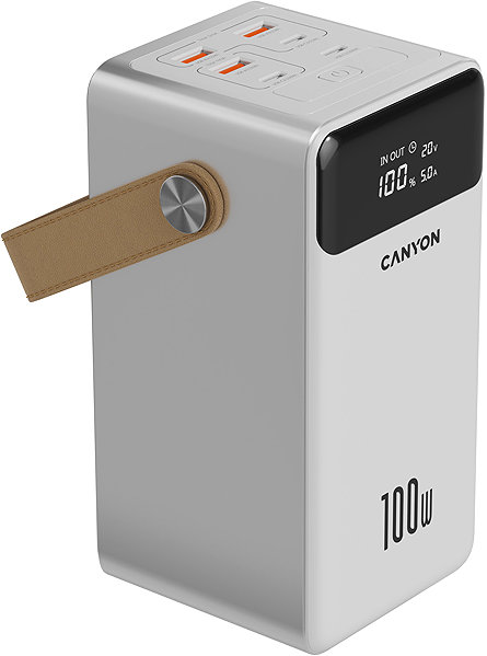 Power Bank Canyon PB-610, 60000 mAh PD 100W, white ...
