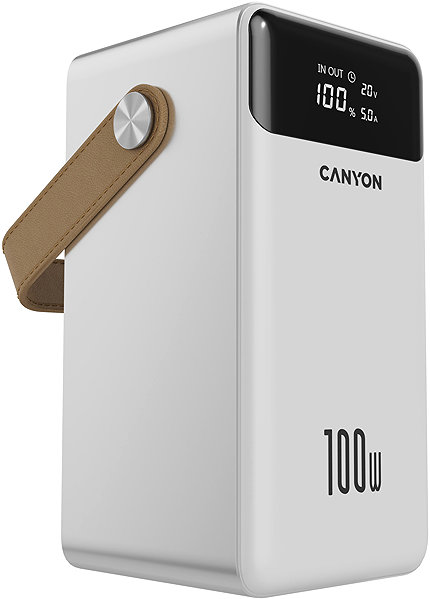 Power Bank Canyon PB-610, 60000 mAh PD 100W, white ...