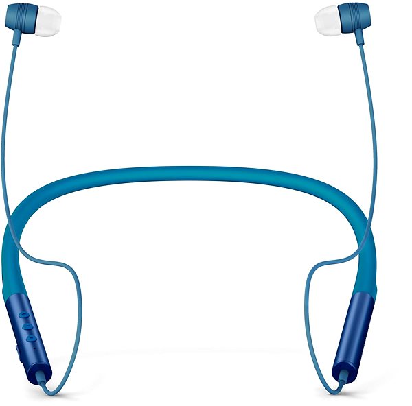Wireless Headphones Energy System Earphones Neckband 3 Bluetooth Blue Lateral view