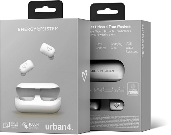 Bezdrátová sluchátka Energy Sistem Earphones Urban 4 True Wireless MK2 Snow Obal/krabička
