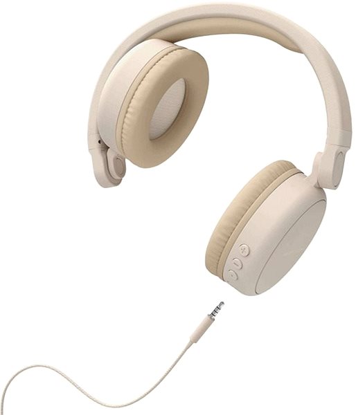 Vezeték nélküli fül-/fejhallgató Energy Sistem Headphones 2 Bluetooth MK2 Beige Oldalnézet
